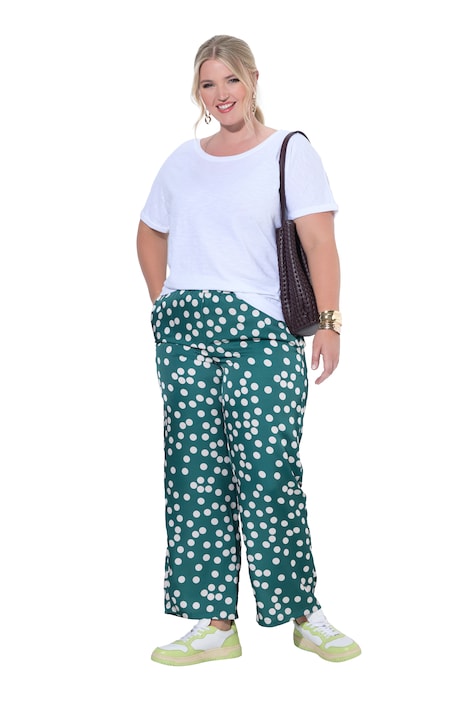 Polka Dot Elastic Waist Pants
