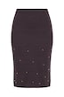 Beaded Detail Elastic Waist Skirt
