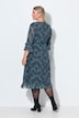 Chiffonkleid, A-Linie, Wickeloptik, Midilänge, Volants