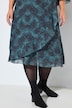 Chiffonkleid, A-Linie, Wickeloptik, Midilänge, Volants