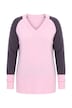 Color Block Raglan Sleeve Sweater