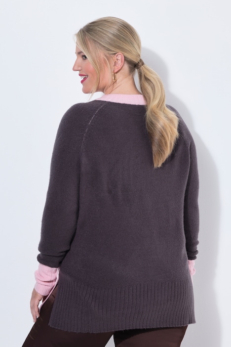 Pullover, Straight Fit, Colorblocking, Raglan-Langarm