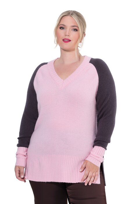 Color Block Raglan Sleeve Sweater