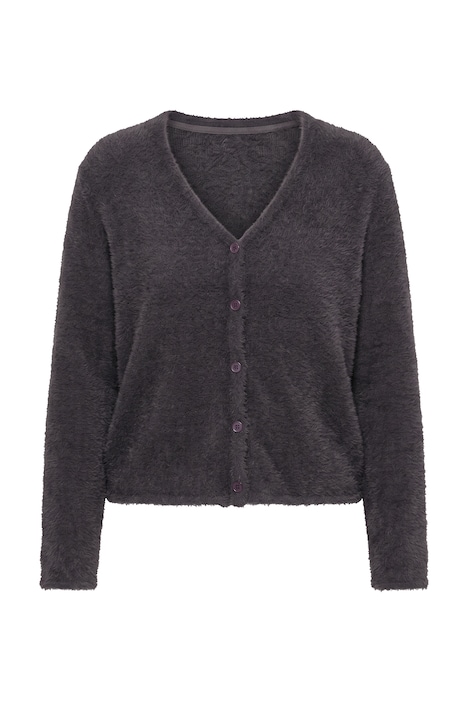 Strickjacke, kurzer Komfort Fit, Flausch-Strick, Langam