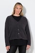 Cardigan, kort komfortpassform, fluffy strikk, lange ermer