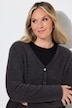 Cardigan, kort komfortpassform, fluffy strikk, lange ermer