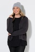 Cardigan, kort komfortpassform, fluffy strikk, lange ermer