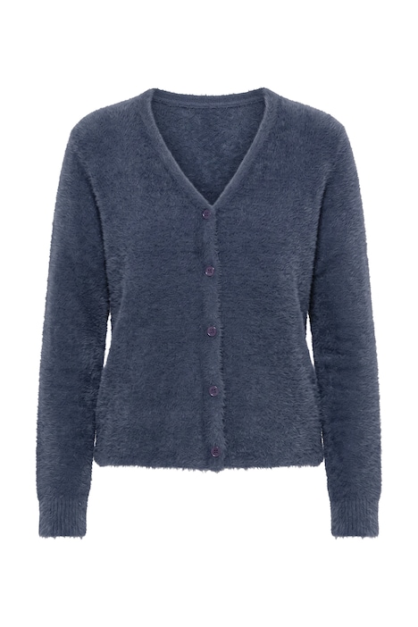 Strickjacke, kurzer Komfort Fit, Flausch-Strick, Langam