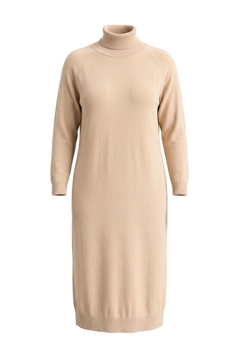 Maxi-Strickkleid, Loose Fit, Rollkragen, Langarm