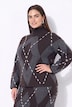 Pull coupe évasé, motif losanges argyle et manches longues