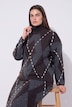 Pull coupe évasé, motif losanges argyle et manches longues