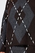 Pull coupe évasé, motif losanges argyle et manches longues