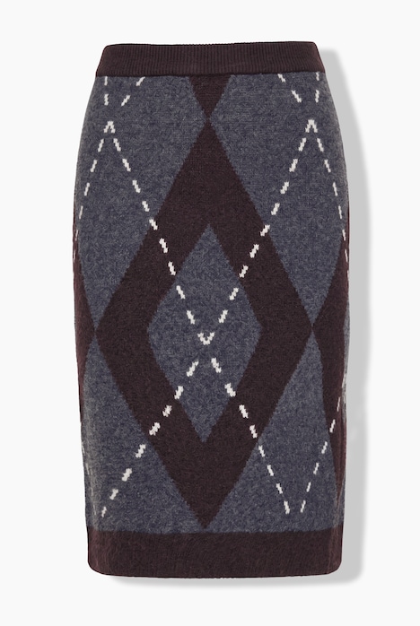 Strickrock, Regular Fit, Argyle Rhomben-Muster