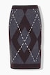 Strickrock, Regular Fit, Argyle Rhomben-Muster