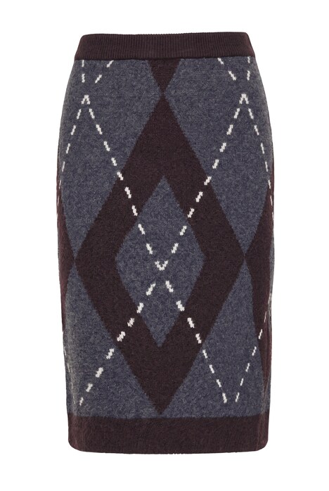 Strickrock, Regular Fit, Argyle Rhomben-Muster