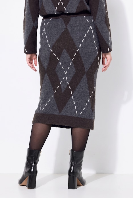 Strickrock, Regular Fit, Argyle Rhomben-Muster