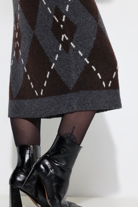 Strickrock, Regular Fit, Argyle Rhomben-Muster
