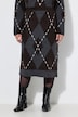 Strickrock, Regular Fit, Argyle Rhomben-Muster