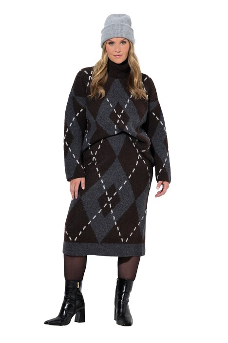 Strickrock, Regular Fit, Argyle Rhomben-Muster