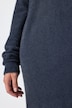 Gebreide midi-jurk, loose fit, wijde U-boothals