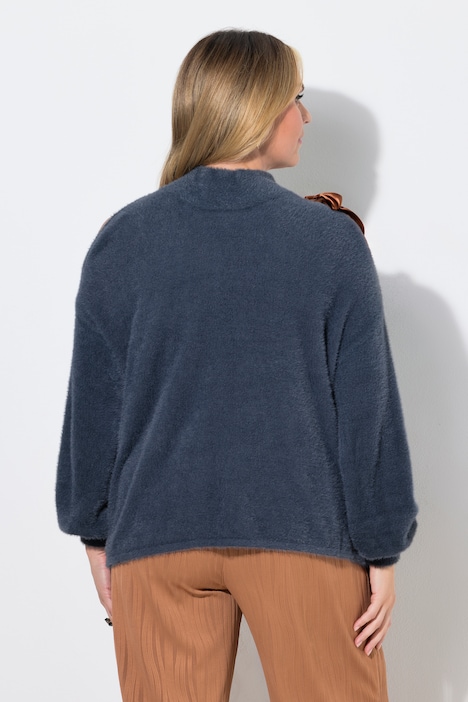 Pullover, Boxy Fit, Schulter CutOut, Schleifenbrosche