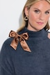 Pullover, Boxy Fit, Schulter CutOut, Schleifenbrosche