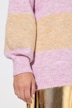 Polo-Pullover, Boxy Fit, Blockstreifen, Ballon-Langarm