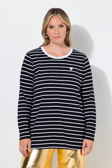 Langarmshirt, Komfort Fit, gesticktes Herz