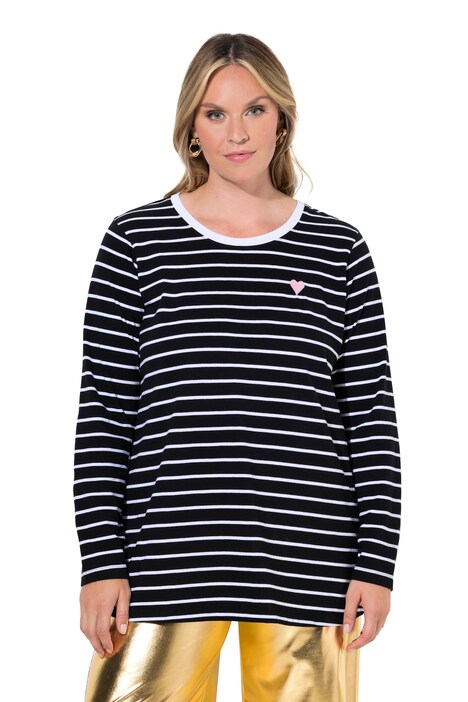 Langarmshirt, Komfort Fit, gesticktes Herz