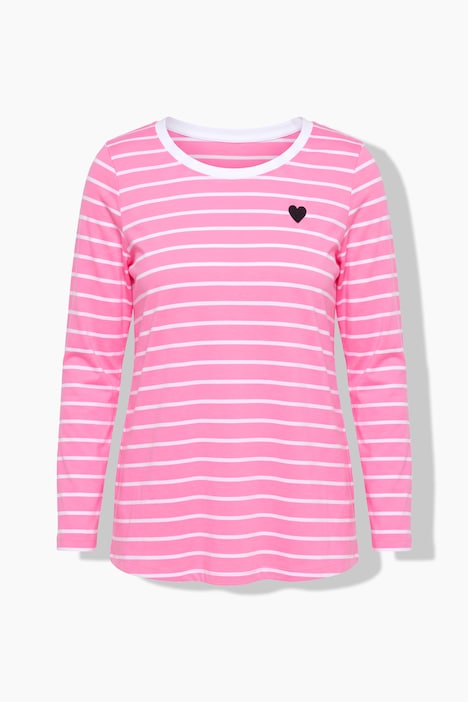 Langarmshirt, Komfort Fit, gesticktes Herz