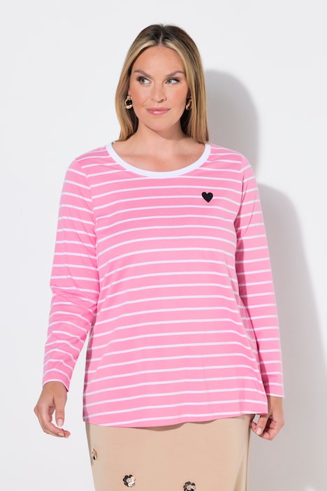 Langarmshirt, Komfort Fit, gesticktes Herz
