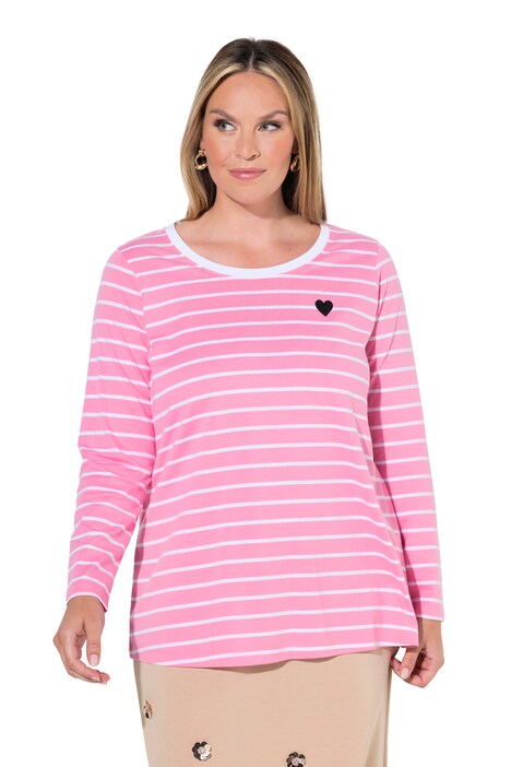 Langarmshirt, Komfort Fit, gesticktes Herz