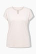 T-Shirt, A-Linie, Ausschnitt mit goldener Perle