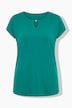 T-Shirt, A-Linie, Ausschnitt mit goldener Perle
