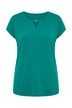 Keyhole Cutout Cap Sleeve Tee