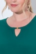 T-Shirt, A-Linie, Ausschnitt mit goldener Perle