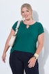 T-Shirt, A-Linie, Ausschnitt mit goldener Perle