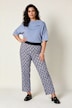 Hose Sienna, Slim Legs, Jersey, Minimal-Muster, Elastikbund