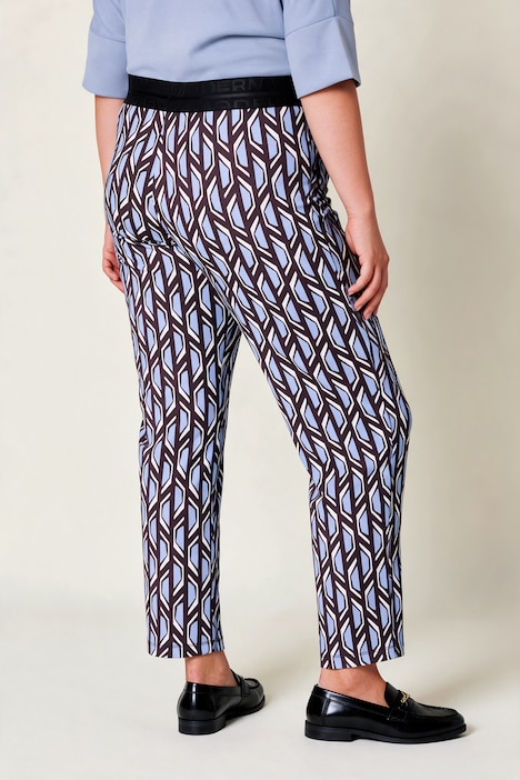 Hose Sienna, Slim Legs, Jersey, Minimal-Muster, Elastikbund