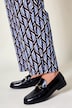 Hose Sienna, Slim Legs, Jersey, Minimal-Muster, Elastikbund