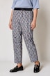 Hose Sienna, Slim Legs, Jersey, Minimal-Muster, Elastikbund