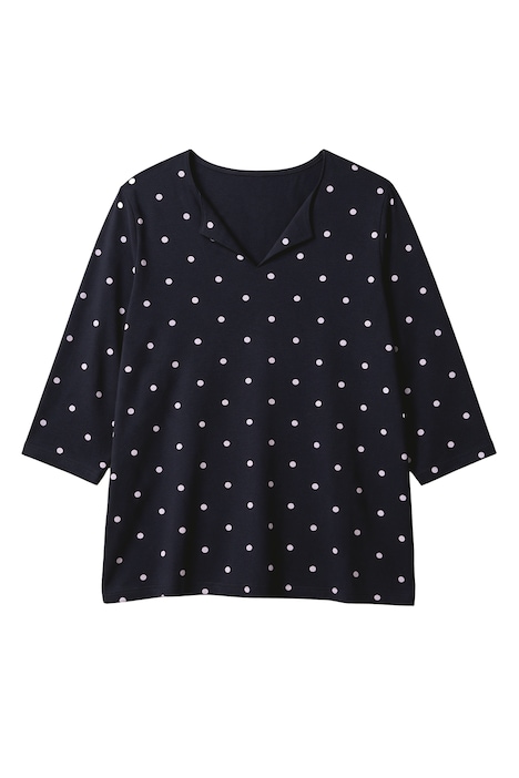 T-Shirt, A-Linie, Pünktchen-Muster, 