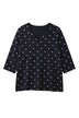 T-Shirt, A-Linie, Pünktchen-Muster, 