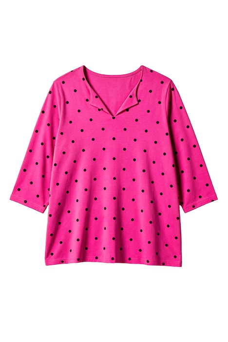 T-Shirt, A-Linie, Pünktchen-Muster, 