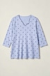 T-Shirt, A-Linie, Pünktchen-Muster, 