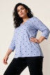 T-Shirt, A-Linie, Pünktchen-Muster, 