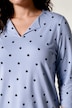 T-Shirt, A-Linie, Pünktchen-Muster, 