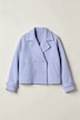 Scuba-Jacke, oversized, Reverskragen, doppelreihige Knopfleiste
