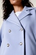 Scuba-Jacke, oversized, Reverskragen, doppelreihige Knopfleiste