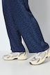 Satin-Hose, weites Bein, Leomuster, Elastikbund
